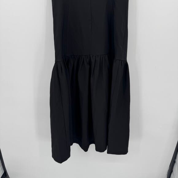 Rare London Women's Size 8 Black Sleeveless Drop Waist Back Zip Lined Dress - Picture 6 of 10